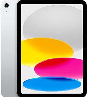 Apple iPad (10th Generation): with A14 Bionic chip, 10.9-inch Liquid Retina Display, 64GB, Wi-Fi 6, 12MP front/12MP Back Camera, Touch ID, All-Day Battery Life – Silver | A14 Bionic chip, 10.9-inch Liquid Retina Display, 64GB, Wi-Fi 6, 12MP front/12MP Back Camera, Touch ID