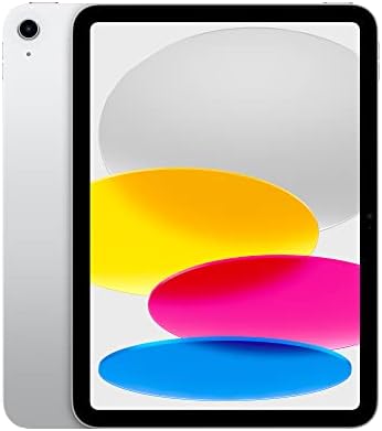 Apple iPad (10th Generation): with A14 Bionic chip, 10.9-inch Liquid Retina Display, 64GB, Wi-Fi 6, 12MP front/12MP Back Camera, Touch ID, All-Day Battery Life – Silver | A14 Bionic chip, 10.9-inch Liquid Retina Display, 64GB, Wi-Fi 6, 12MP front/12MP Back Camera, Touch ID